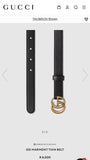 Gucci Marmont thin Black Belt RRP R8,000