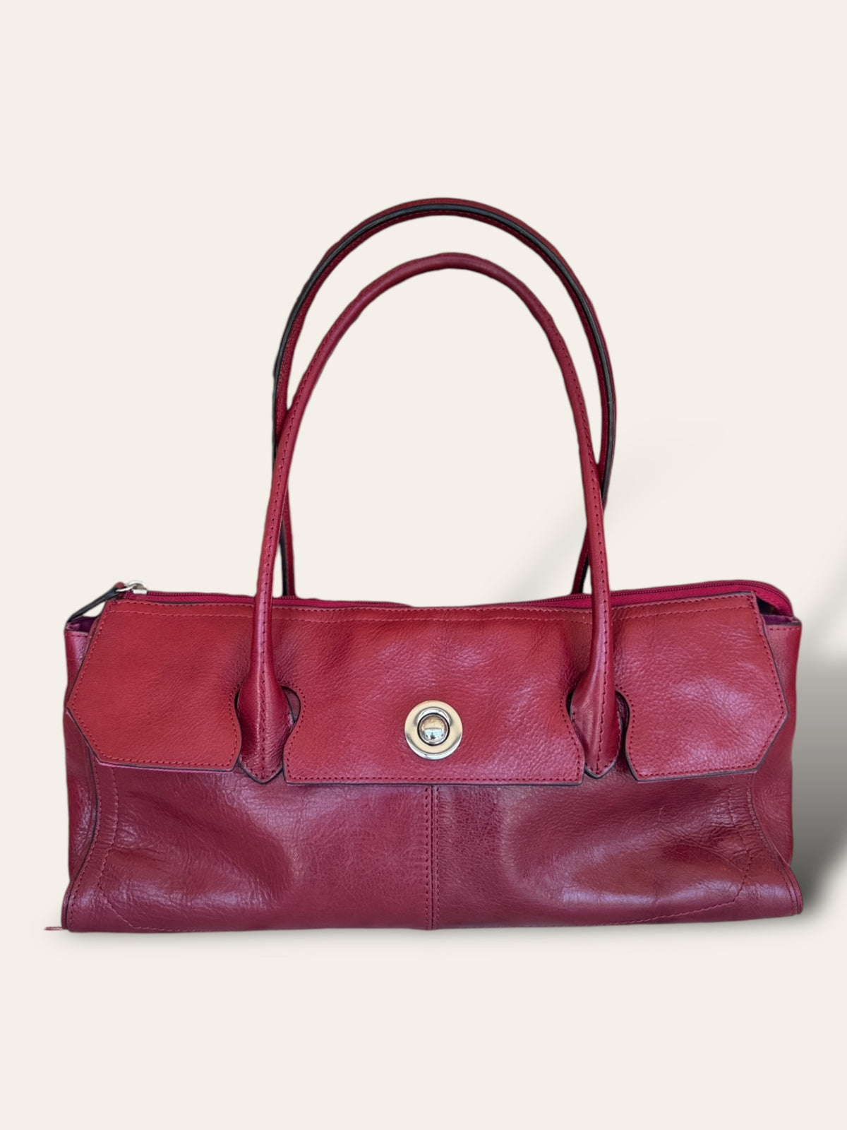 Pelle Red leather Handbag