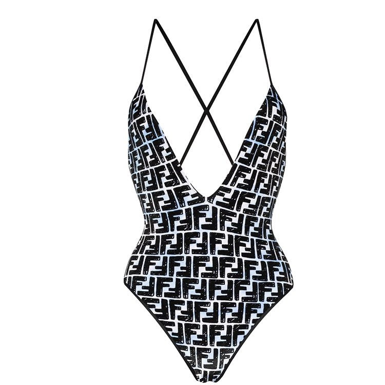 FENDI Black and white Swimsuit M/L RRP R7000