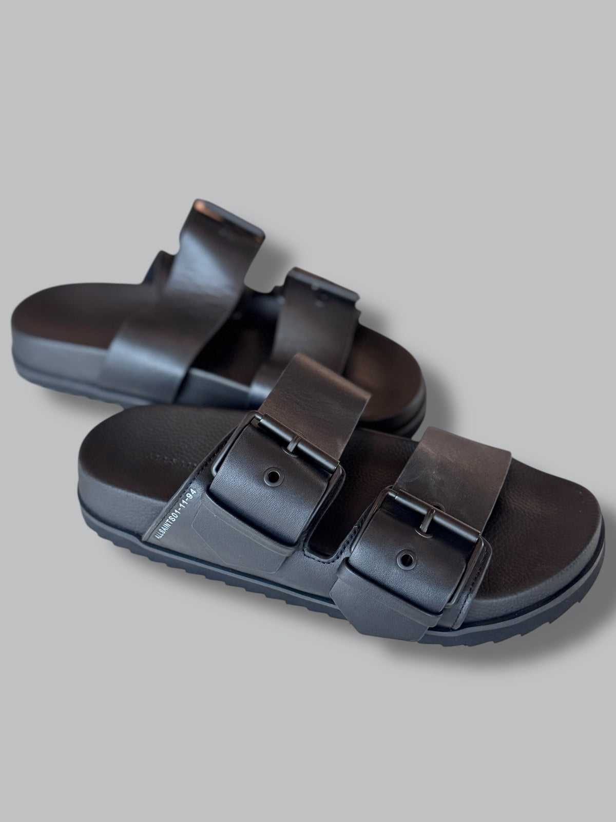 All Saints Black Sian Sandal 7 NEW