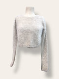 Abercrombie & Fitch off white fluffy knit M/L