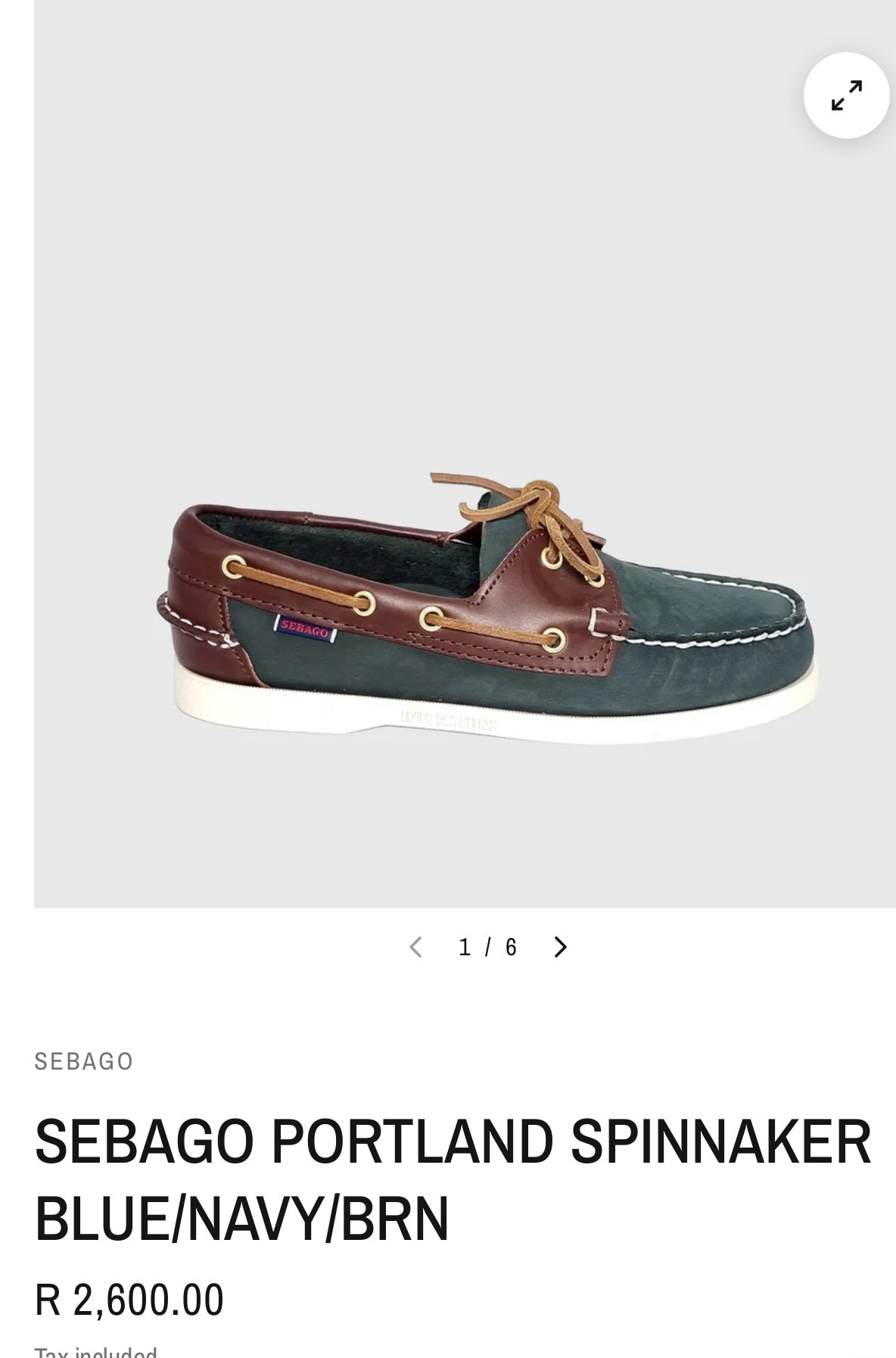 Sebago dockside spinnaker boat shoes 6 RRP R2,600