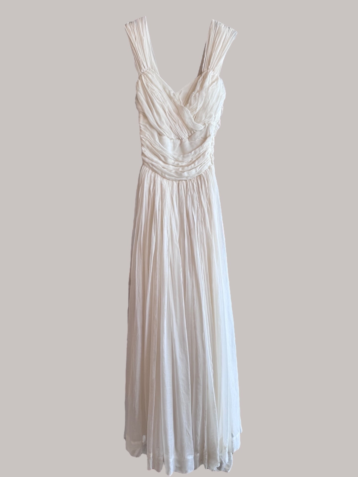 Vintage Off white Evening Gown XS