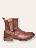 CAT tan ankle boot with buckle 10