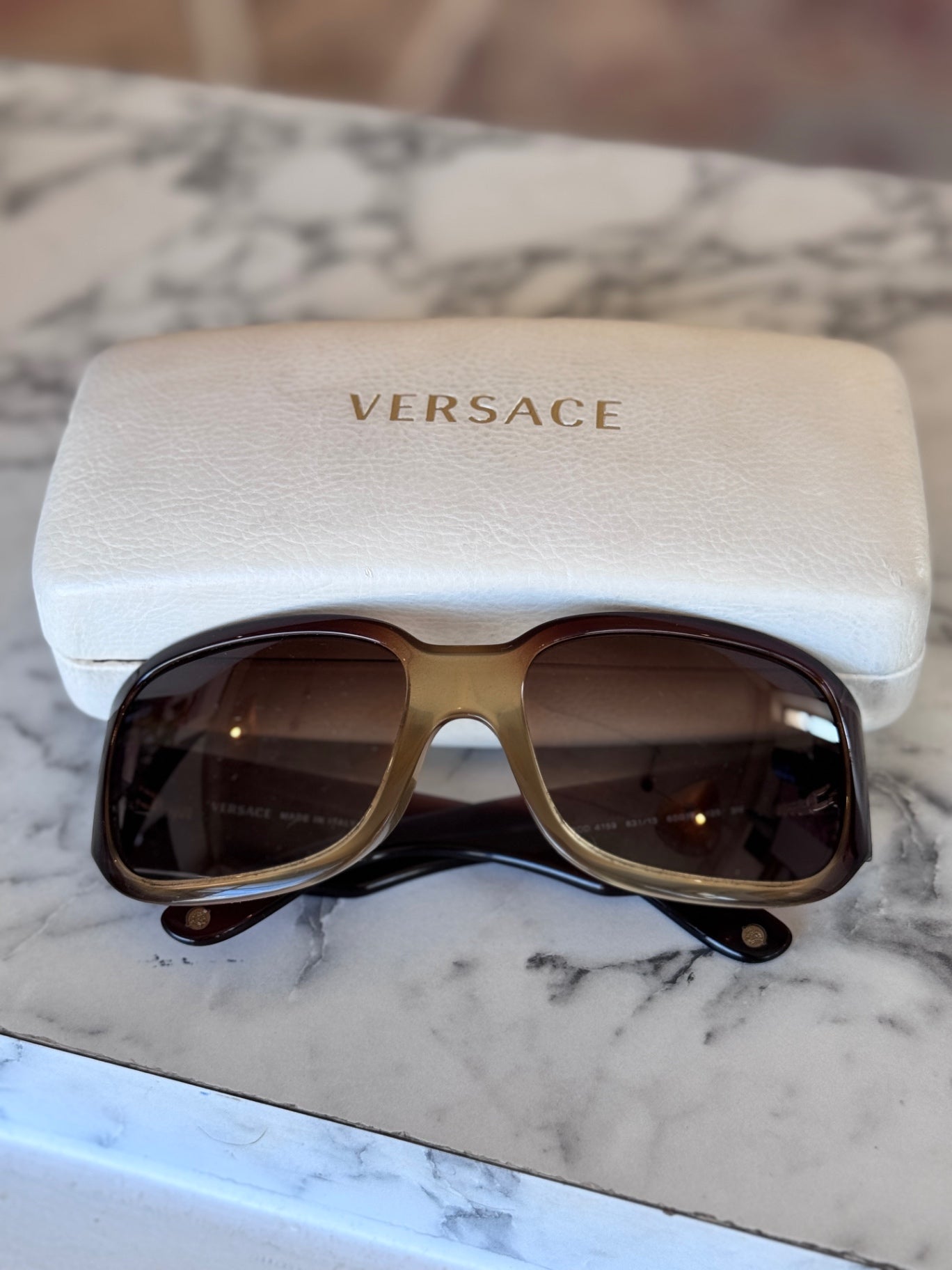 Versace Brown sunglasses with case