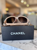 Chanel beige & white Camellia flower sunnies