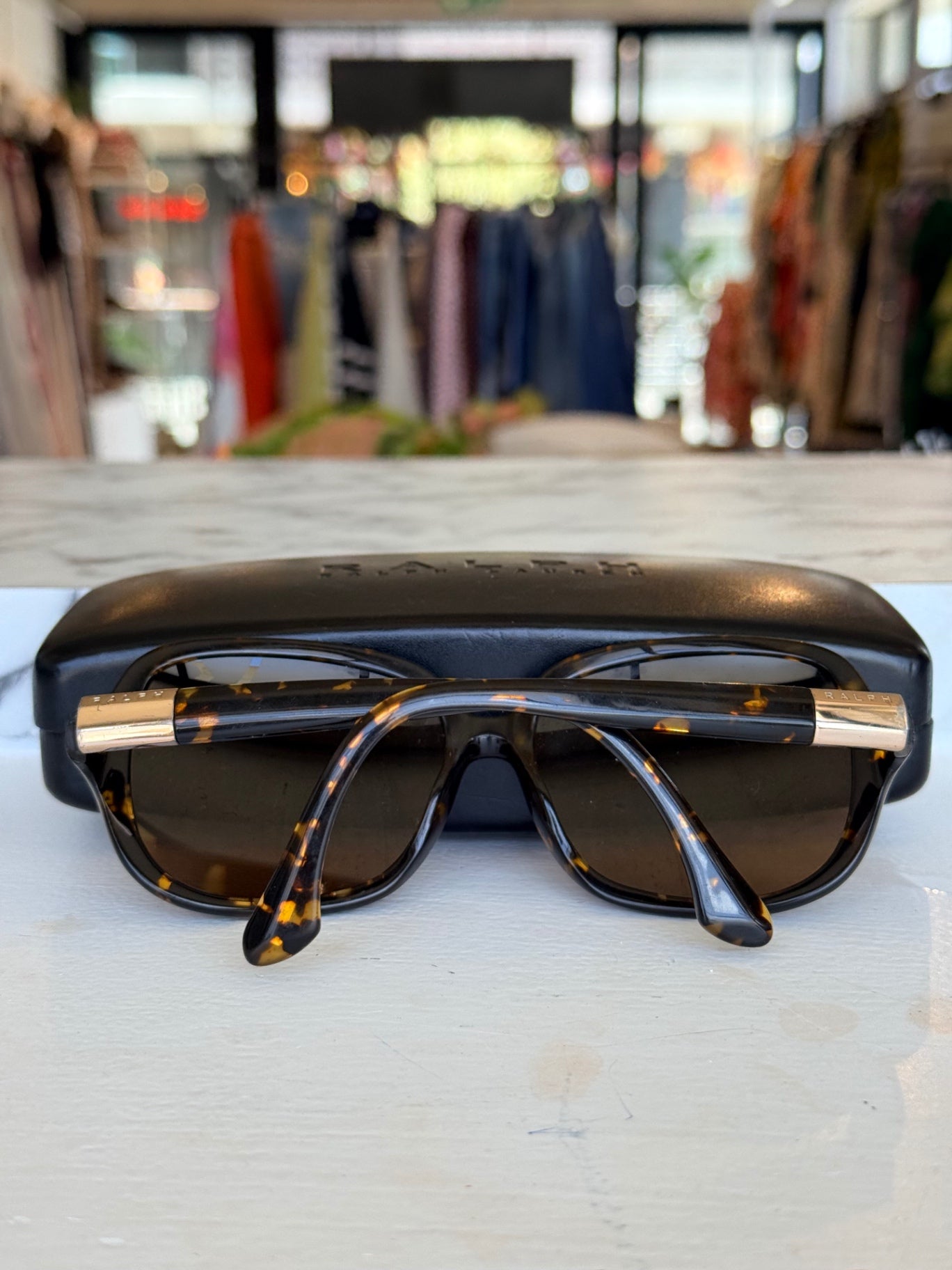 Ralph Lauren polarised sunnies in tortoise-shell 