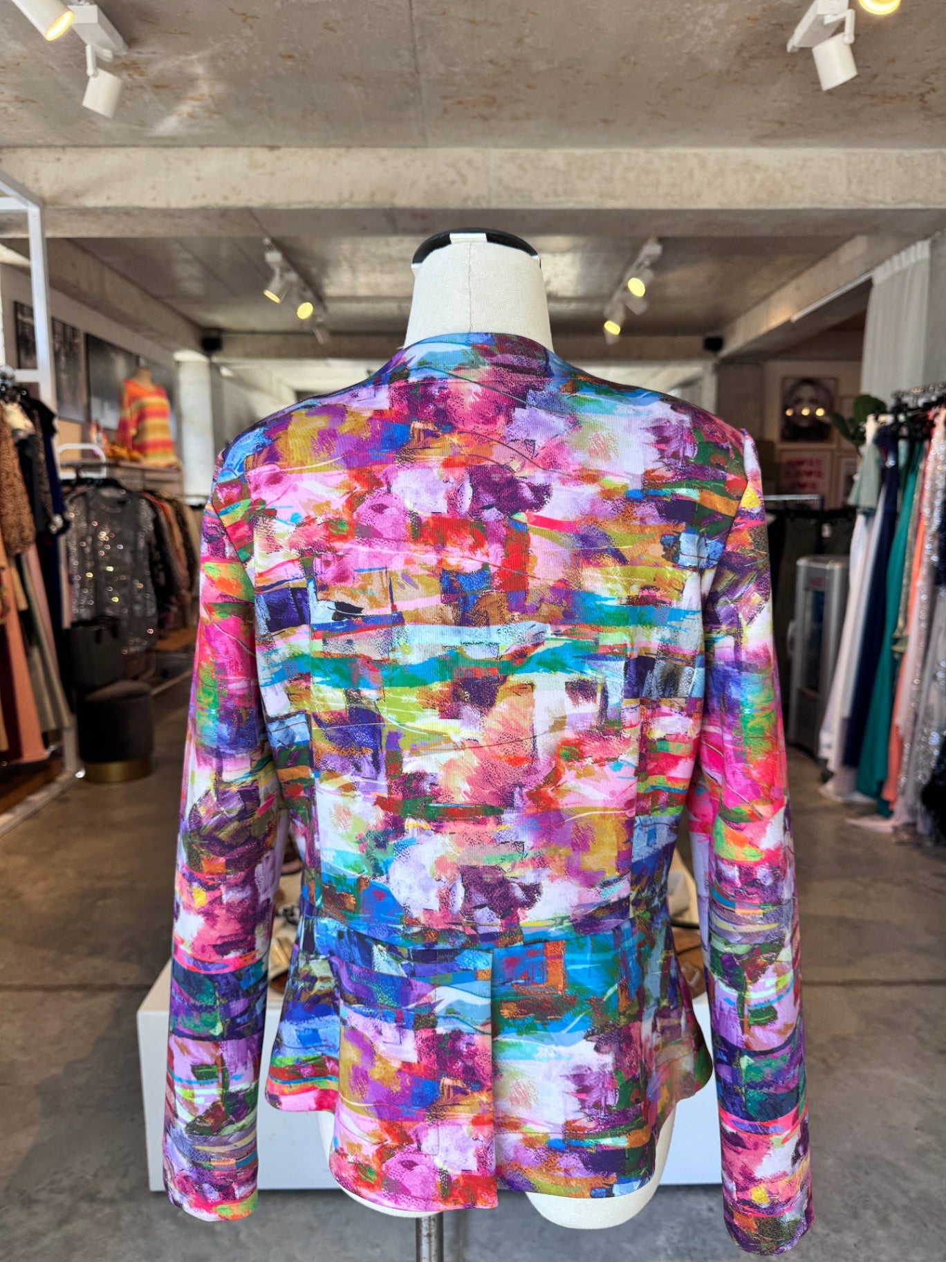 Joseph Ribkoff multicolour abstract print blazer 12 (RRP 2.6-3.5k)