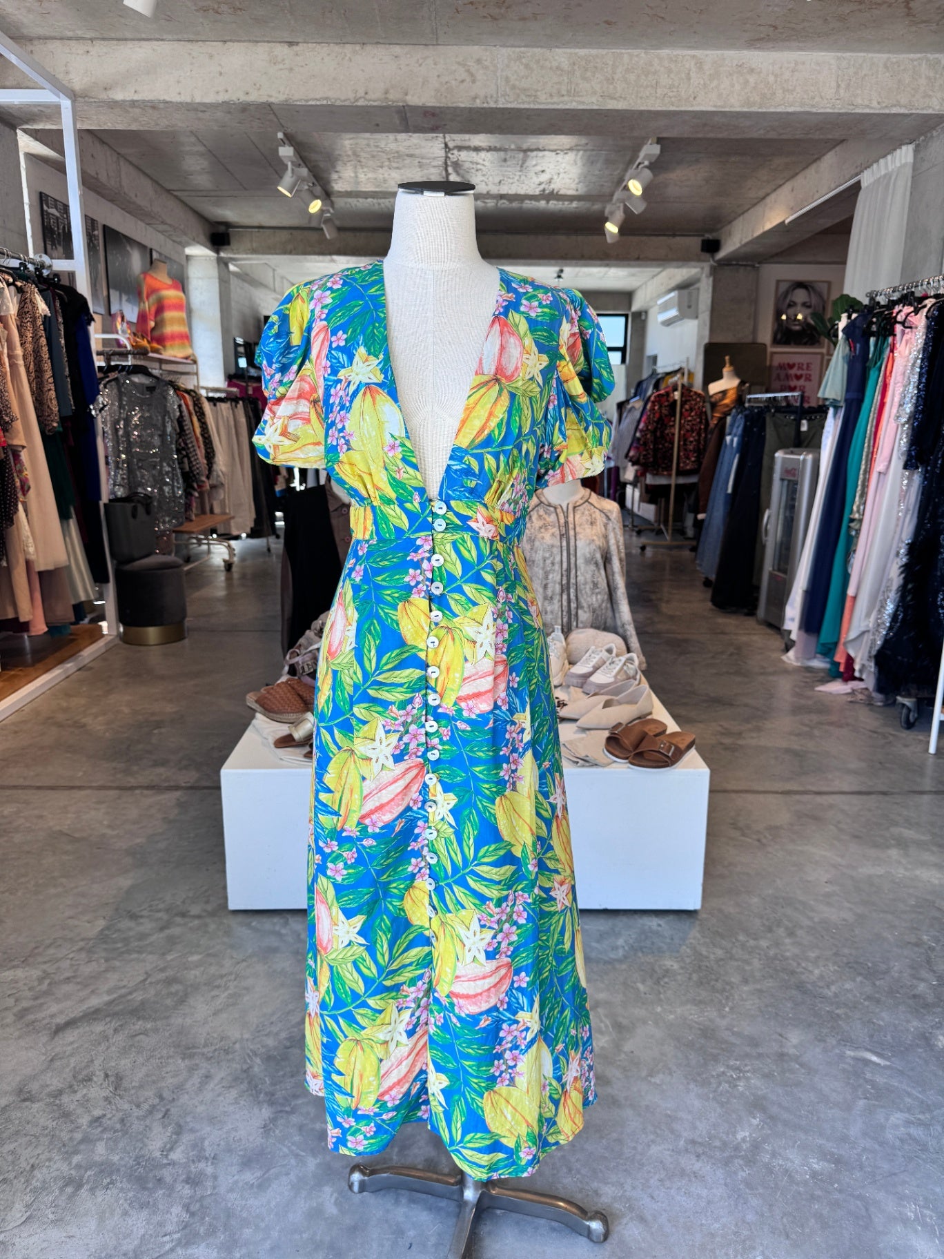 Farm Rio pinapple dress NEW w tags S RRP 2.600