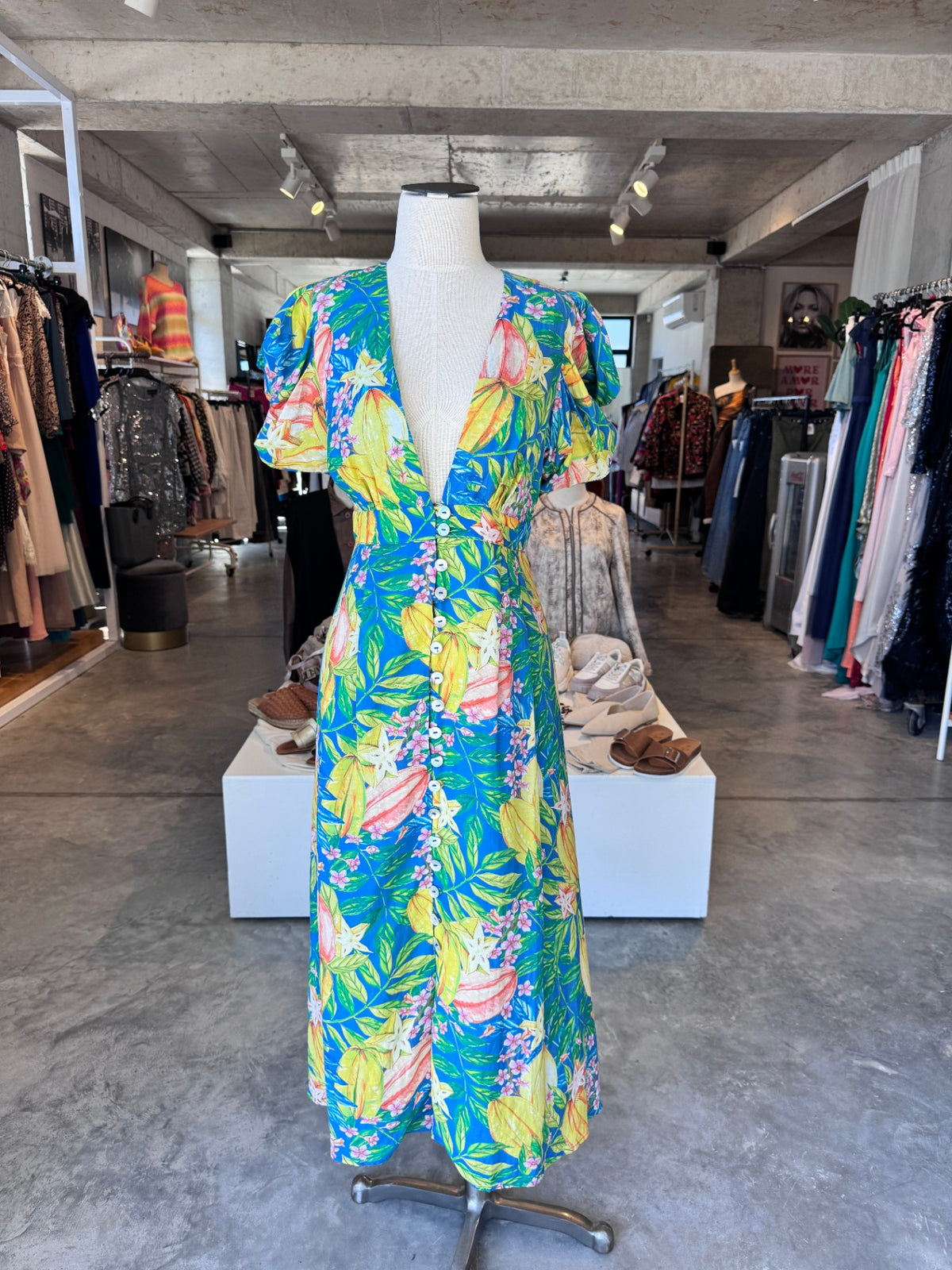 Farm Rio pinapple dress NEW w tags S RRP 2.600