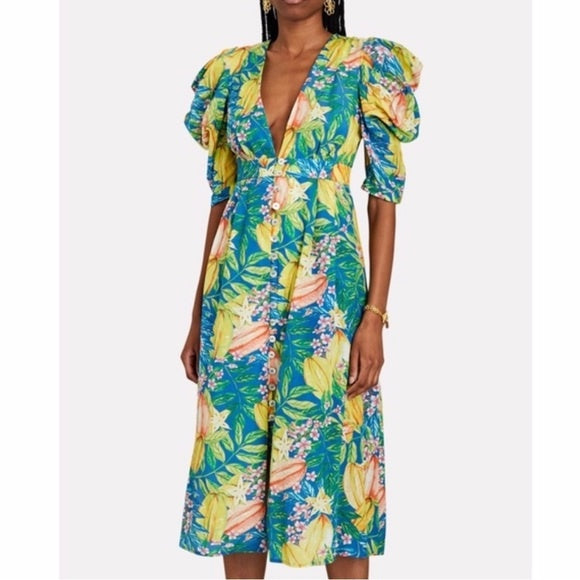 Farm Rio pinapple dress NEW w tags S RRP 2.600