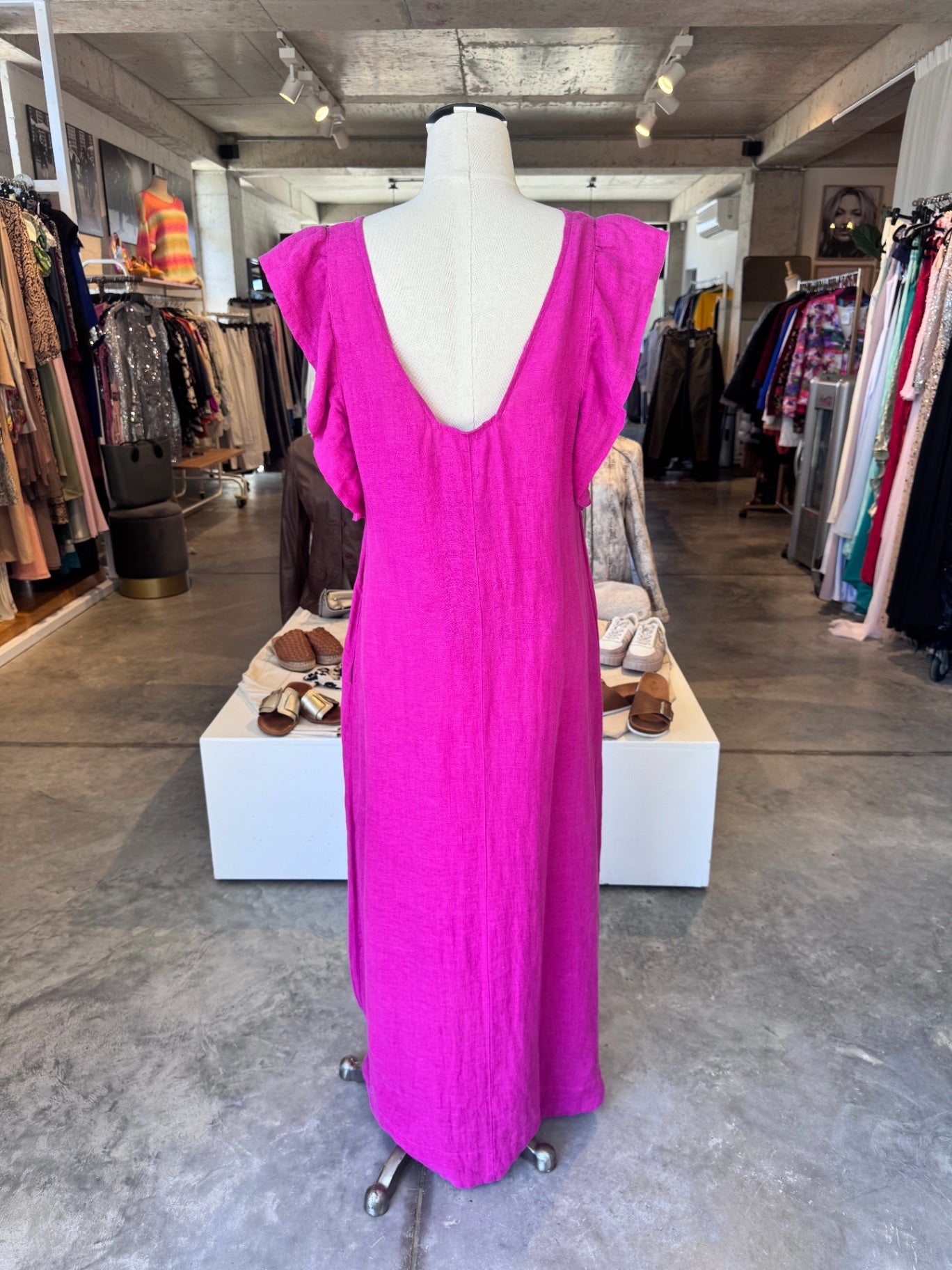Brave + True pink linen dress M NEW with tag of R3,499