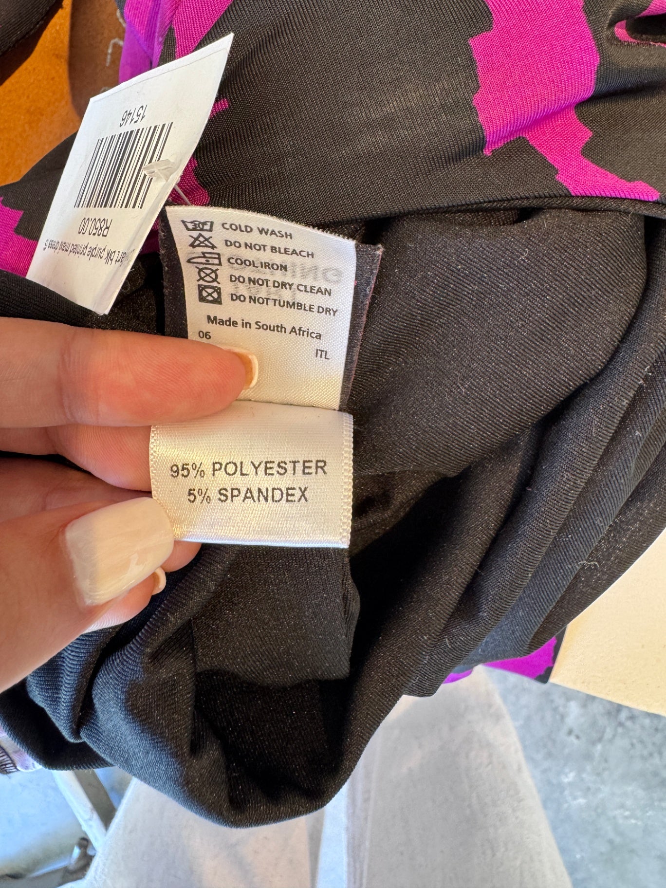 Love Tart blk purple printed maxi dress S