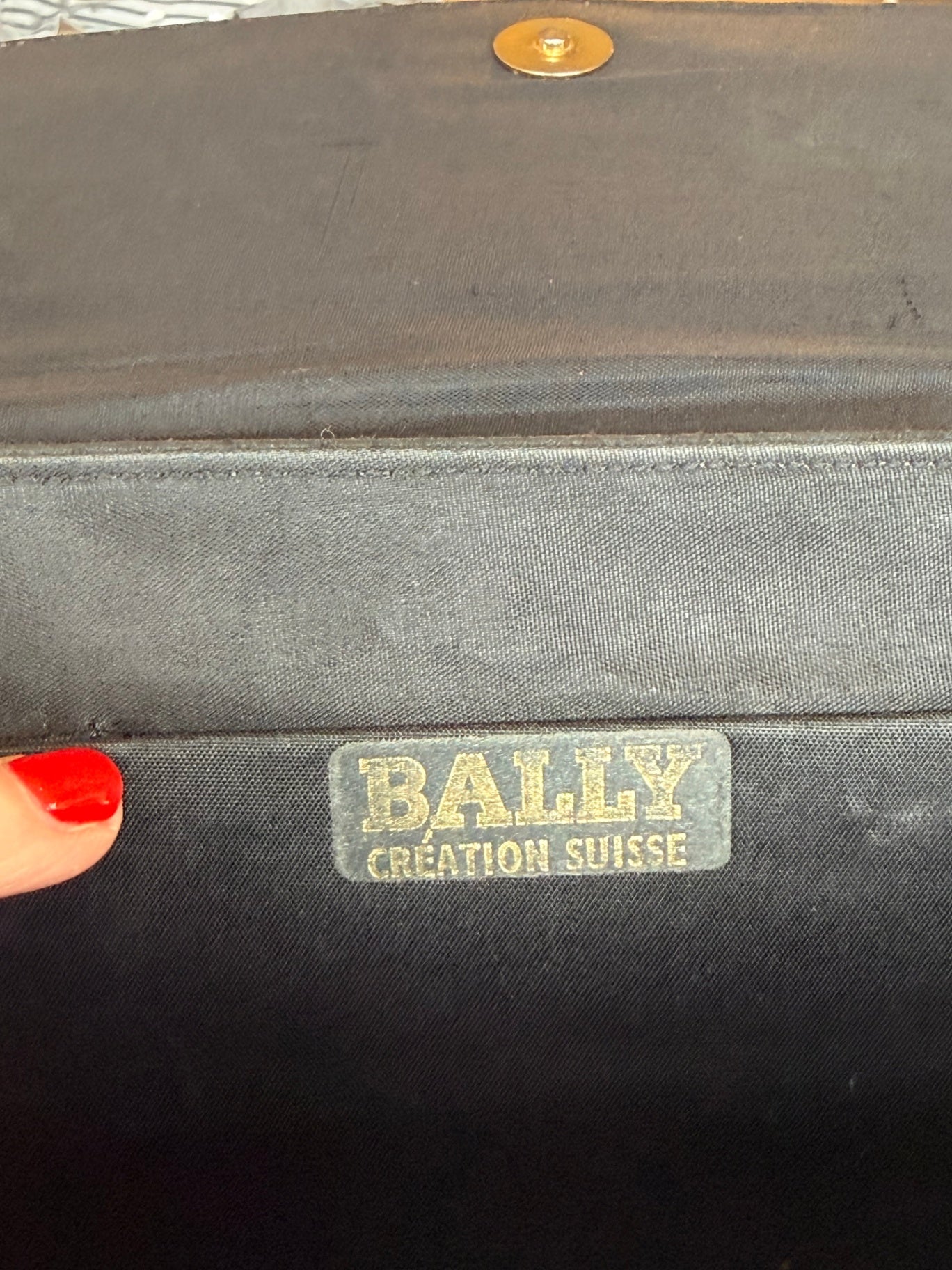 Bally black vintage clutch RRP 4K