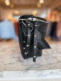 Made In Italy black leather moon bag RRP 1500