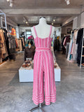 Anthropologie pink striped cotton jumpsuit S RRP R2,500