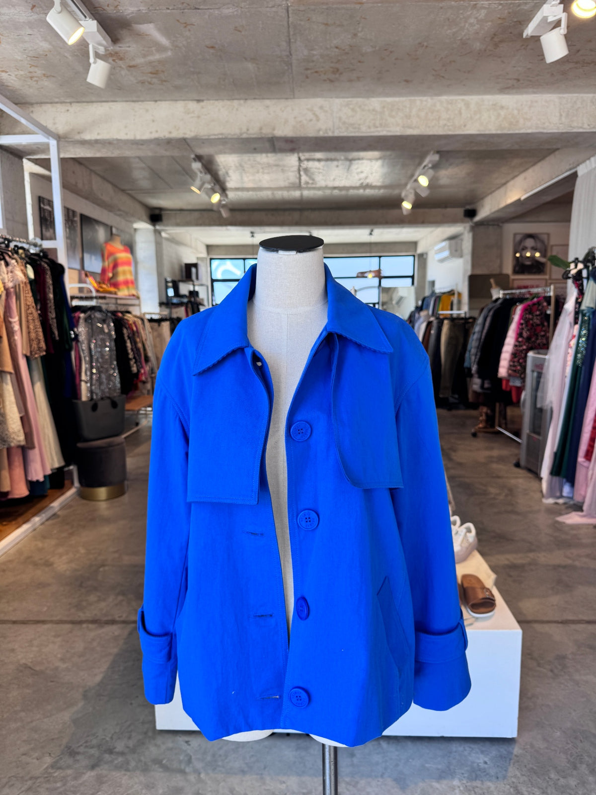 Desray royal blue short trench 10 (RRP2.4)