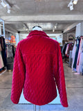 Kiko red quilted velvet field jacket S RRP R2.5