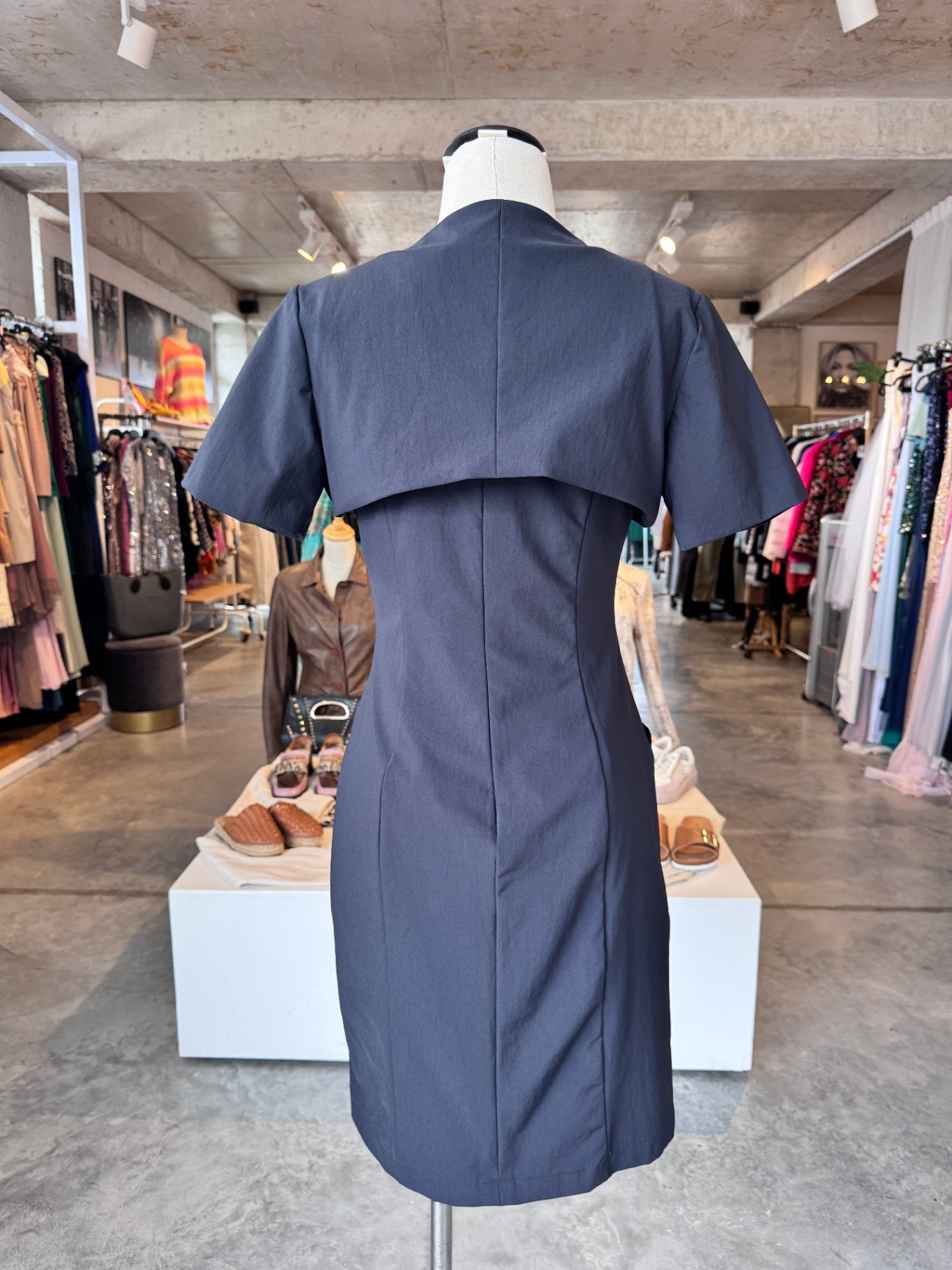 LVER black dress w cropped jacket Size 8-10 RRP $189