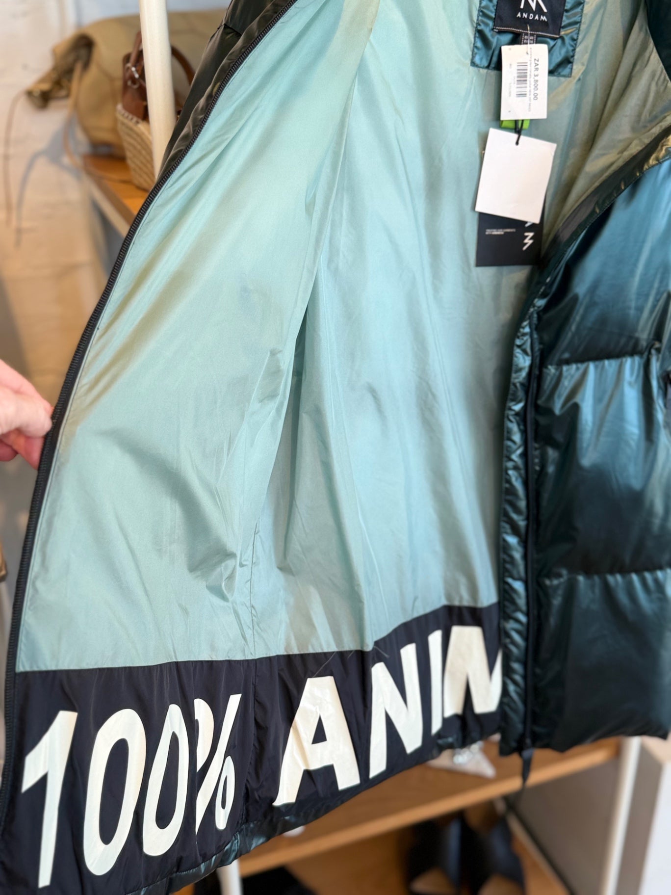 ANDAM green metallic jacket NEW RRP R6,999