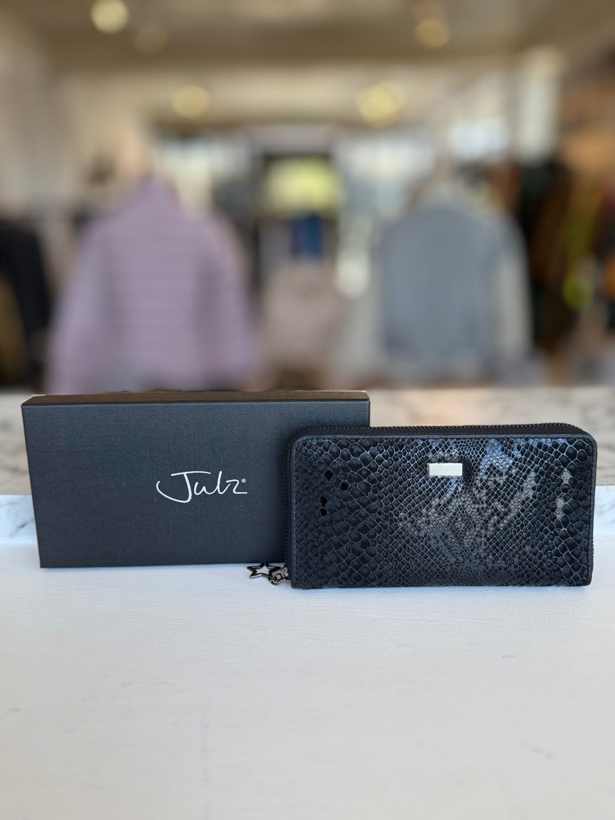 Julz Constance black wallet New with box