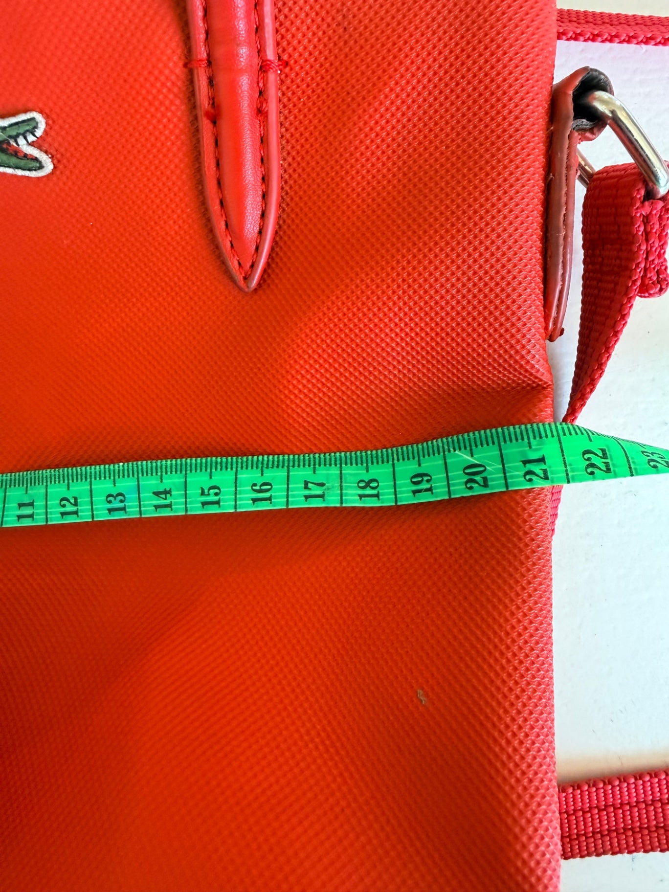 La Coste red mini crossbody bag RRP 2,200