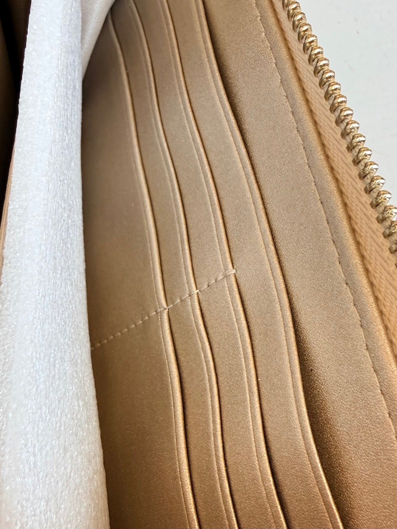 Julz Constance gold zip around wallet NEW