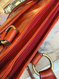 Green Cross Burgundy short handle leather bag