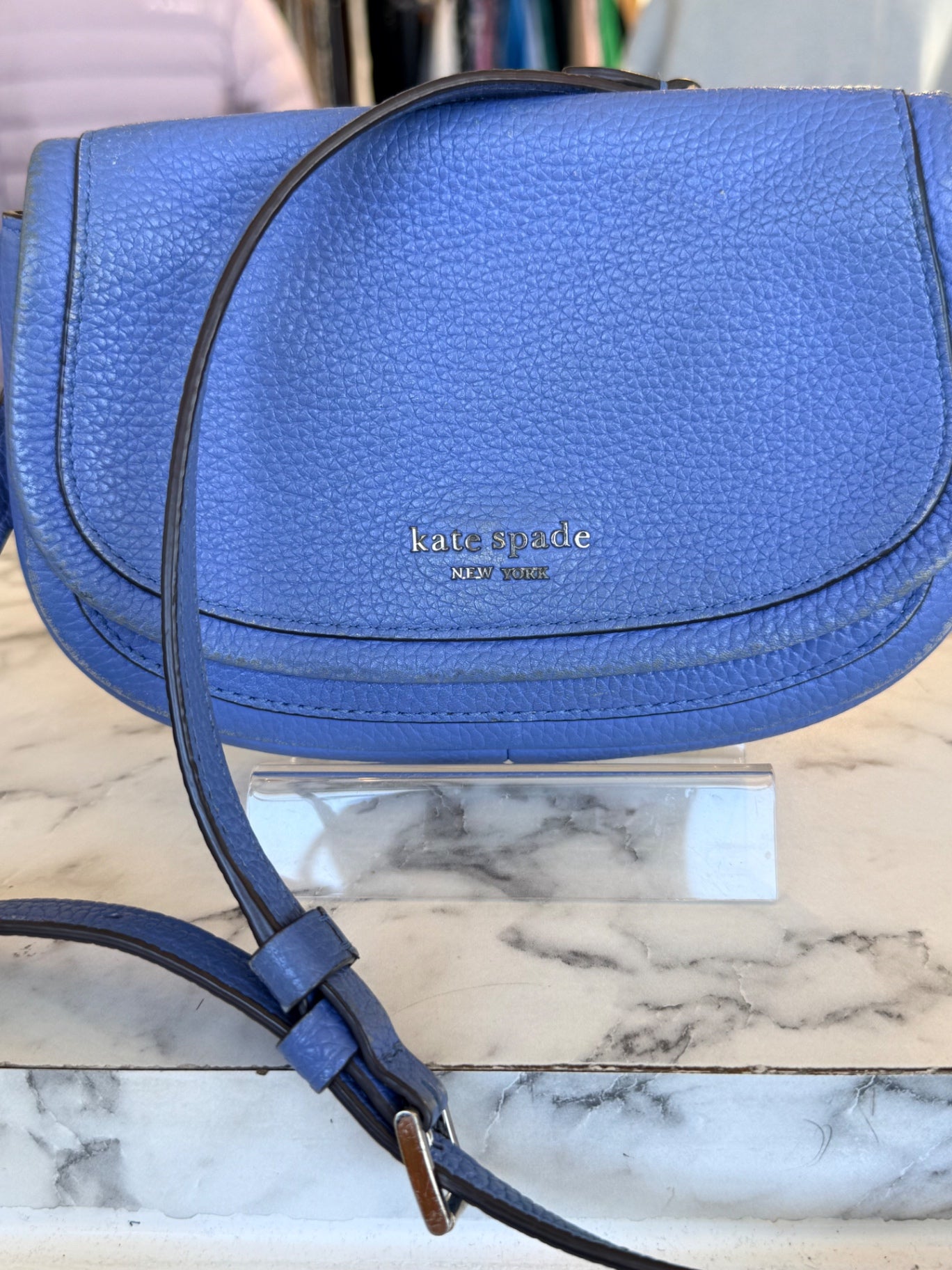 Kate Spade New York pebbled-leather flap crossbody RRP 5K