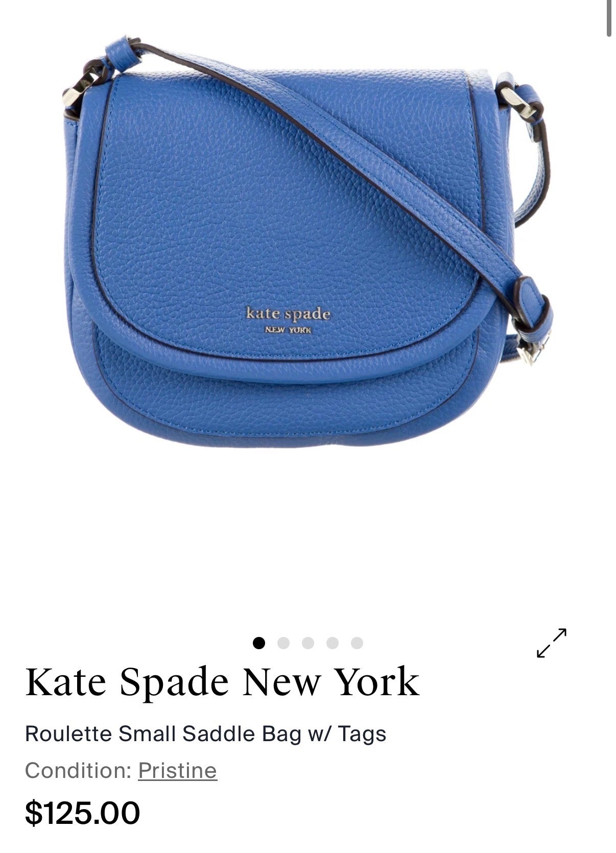 Kate Spade New York pebbled-leather flap crossbody RRP 5K