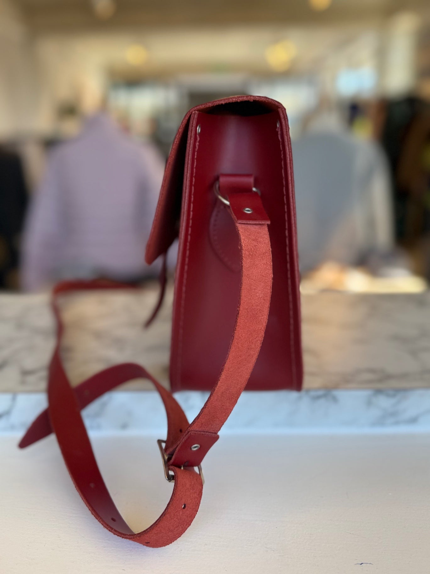 Cambridge Satchel red leather laptop bag RRP $235