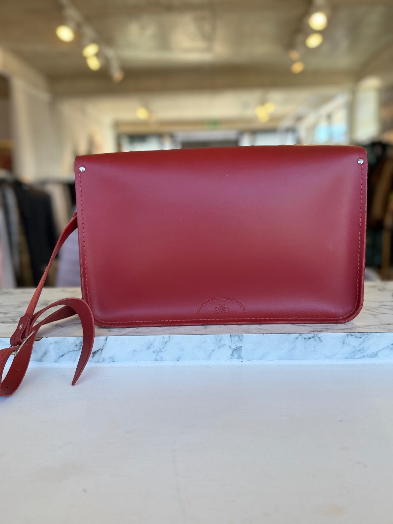 Cambridge Satchel red leather laptop bag RRP $235
