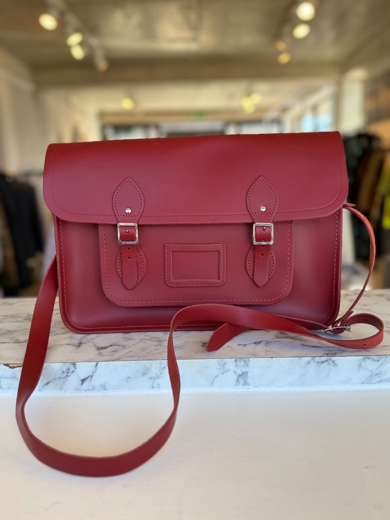 Cambridge Satchel red leather laptop bag RRP $235