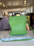 Tory Burch green leather cross body bag RRP 4.8K