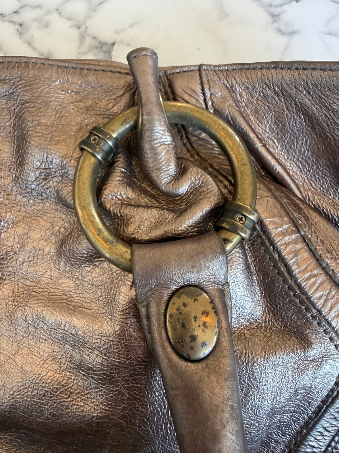 Cole Haan metallic leather tote RRP 4.9K