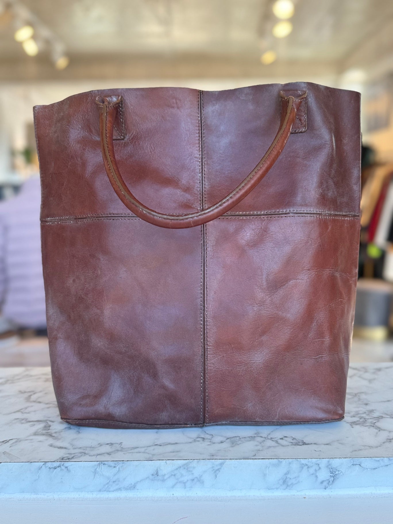 H&M oversized leather satchel