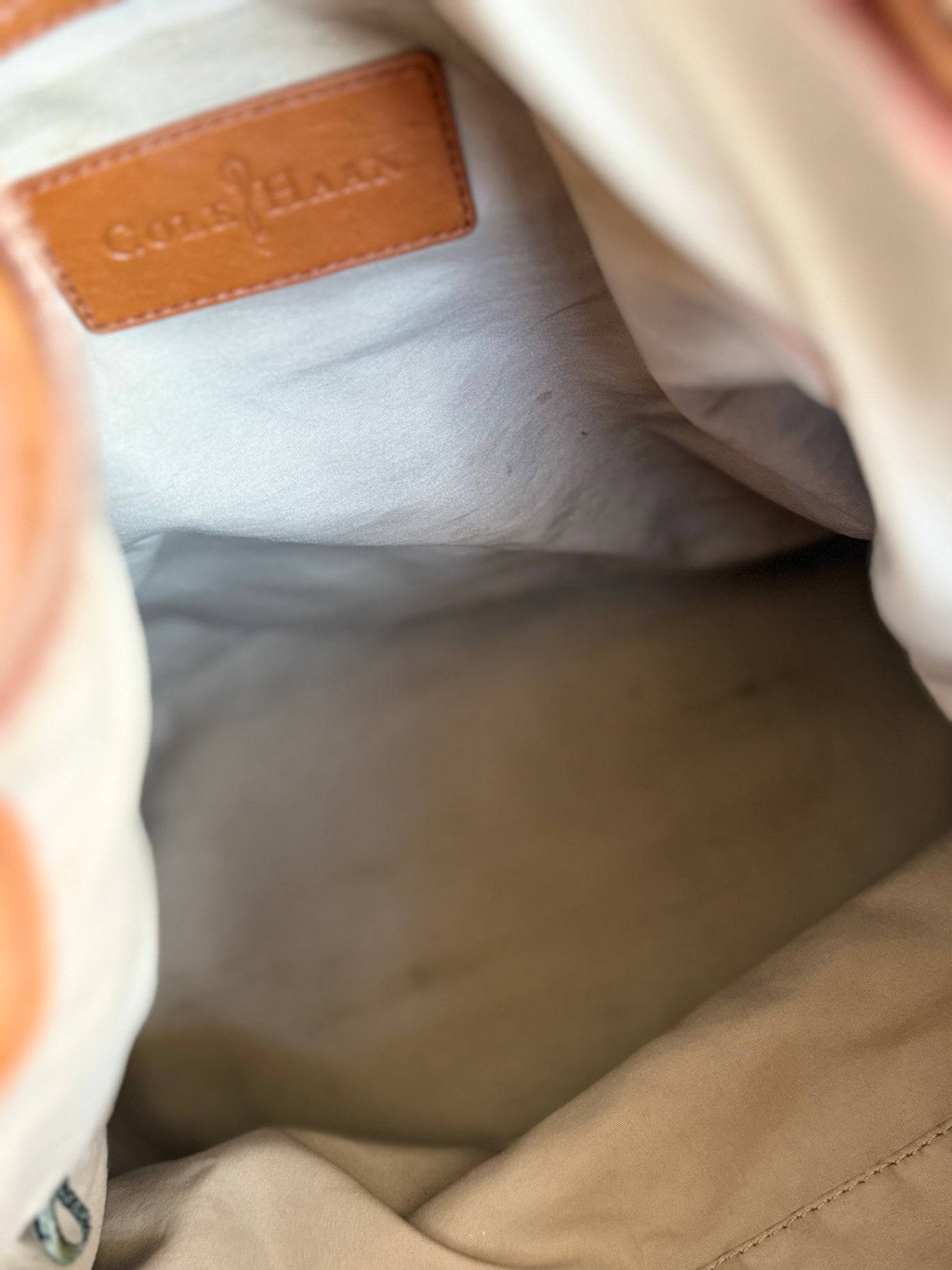 Cole Haan tan big satchel leather bag RRP 7K