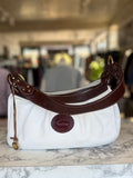 Dooney & Bourke white pebbled small leather shoulder bag RRP 4.5
