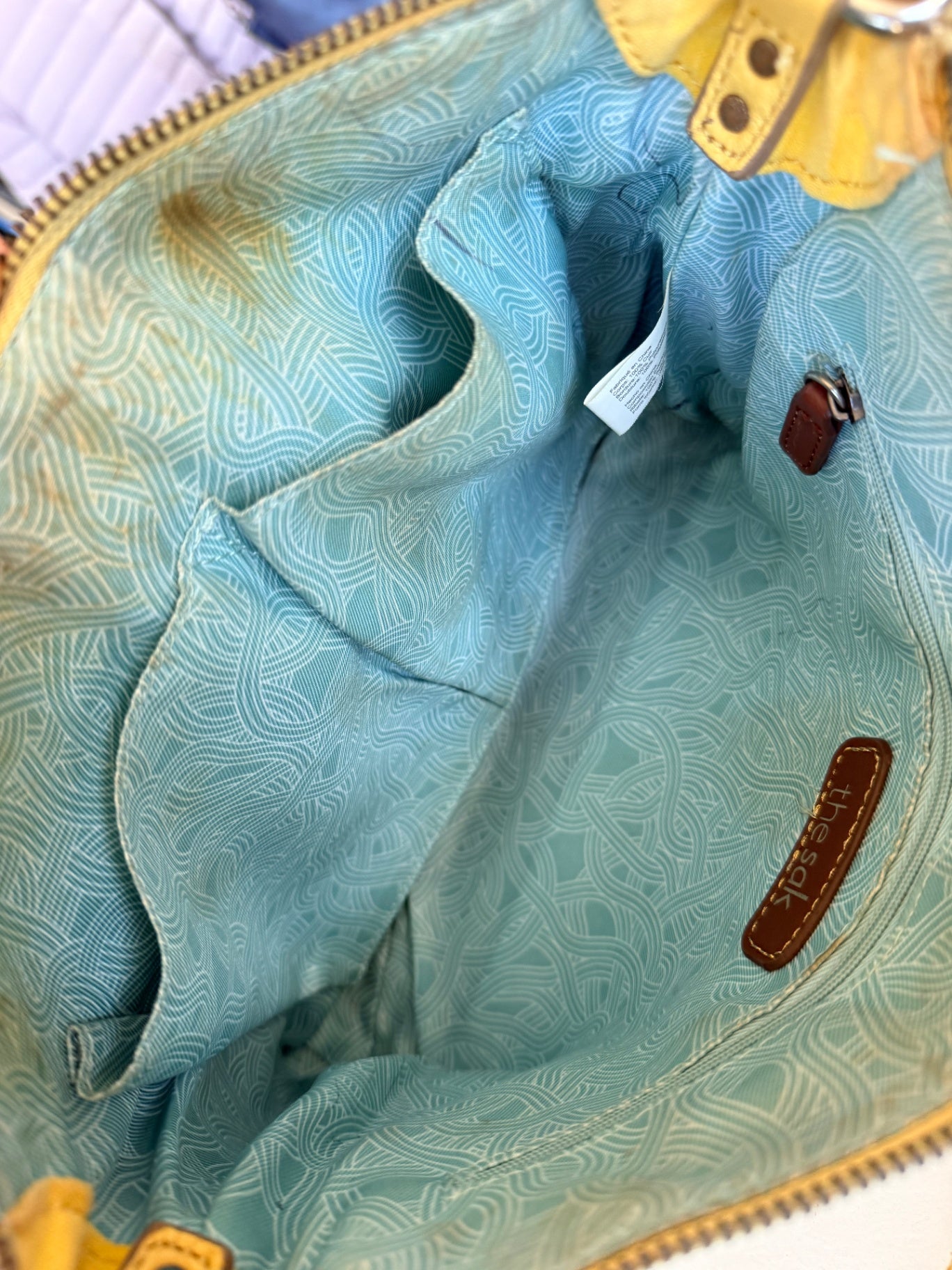 The Sak yellow leather shoulder bag RRP3.2