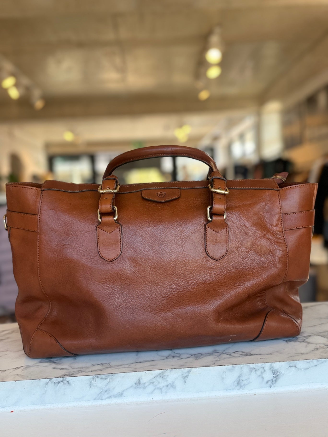 Massimo Dutti leather travel bag RRP 7.5k
