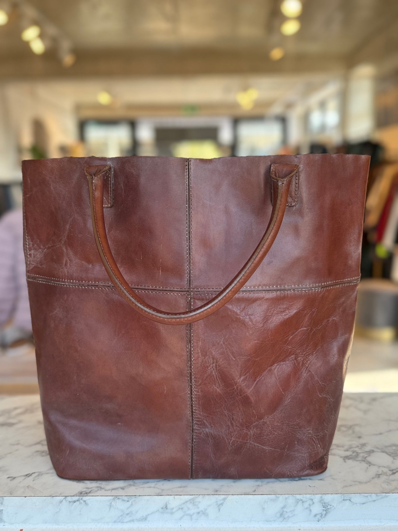 H&M oversized leather satchel