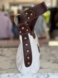 Dooney & Bourke white pebbled small leather shoulder bag RRP 4.5