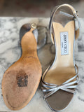 Jimmy Choo silver heels size 6 RRP 12K