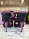 Prada purple/black satin heels size 5.5 RRP 15-20K