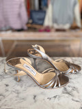 Jimmy Choo silver heels size 6 RRP 12K