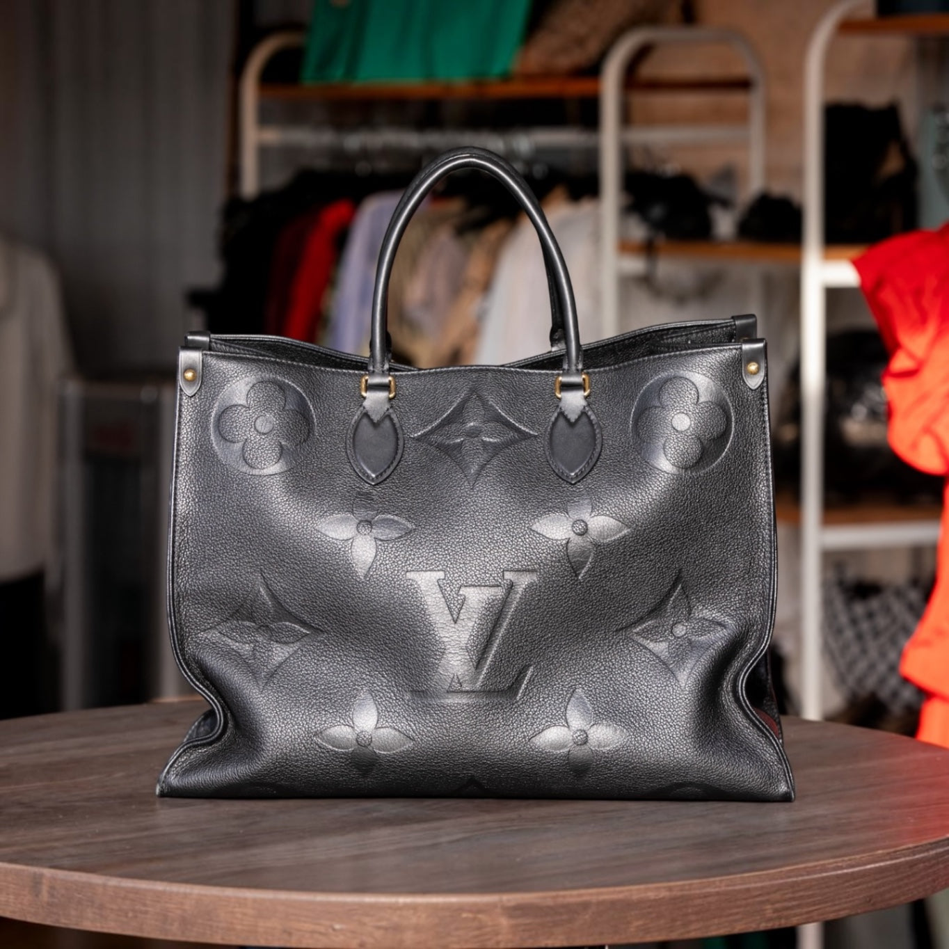 Louis Vuitton OnTheGo GM Monogram Empreinte Leather Tote – Black