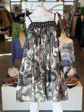 Salabianca grey paisley 100% silk dress w embelishment 10 RRP 3.5K