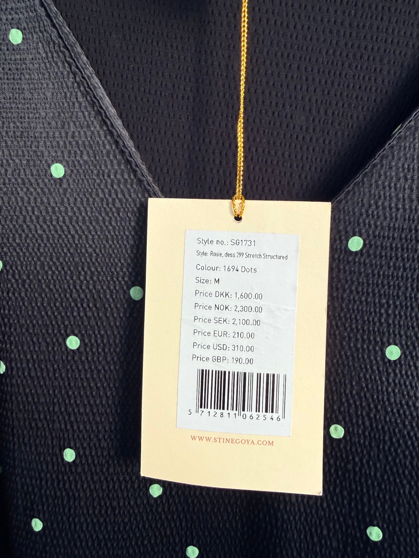 Stine Goya black Rosie Dress stretch M RRP 4,500 NEW