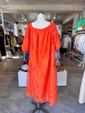 Me & B orange off shoulder balloon dress xs RRP 1.2K NEW WITH TAG