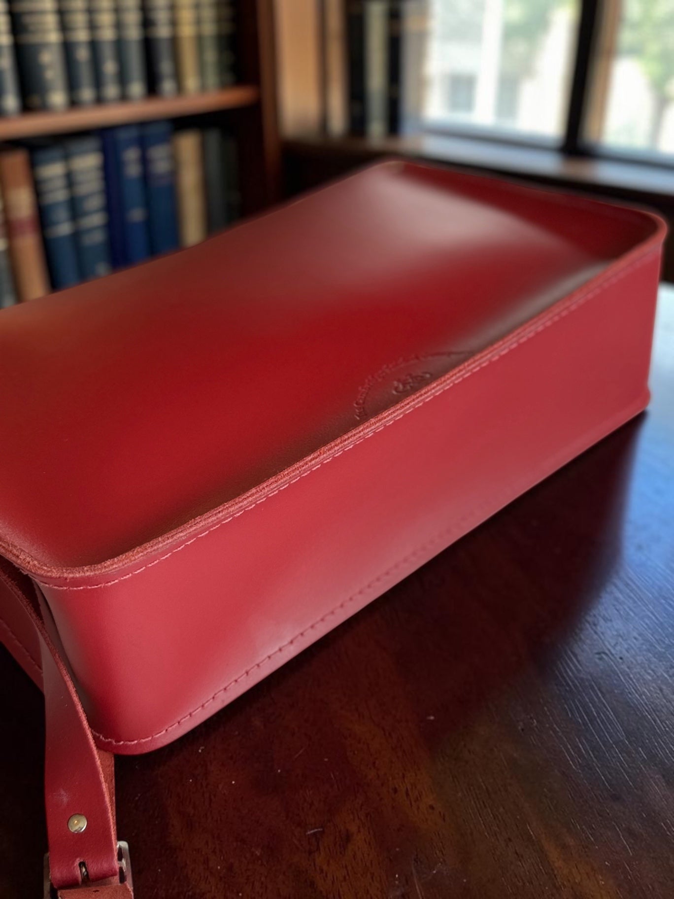 Cambridge Satchel red leather laptop bag RRP $235